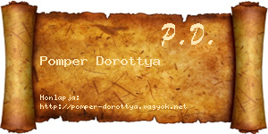 Pomper Dorottya névjegykártya
